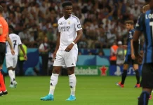 Wyjściowe jedenastki na mecz Manchester City – Real Madryt (17.03.2026) Real Madryt - Tchouameni 1