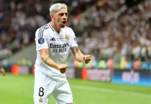 Statystyki ze spotkania Real Madryt – Manchester City. Pełna analiza spotkania (11.03.2026) Real Madryt - Federico Valverde 3