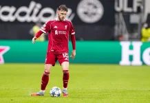 Liverpool FC – Manchester City skrót meczu, podsumowanie i kluczowe statystyki (11.10.2026) Liverpool - Conor Bradley 1